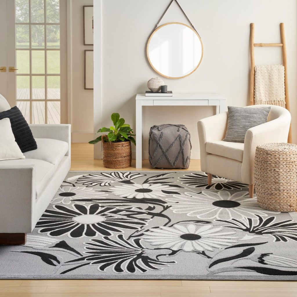 Modern Floral Rug